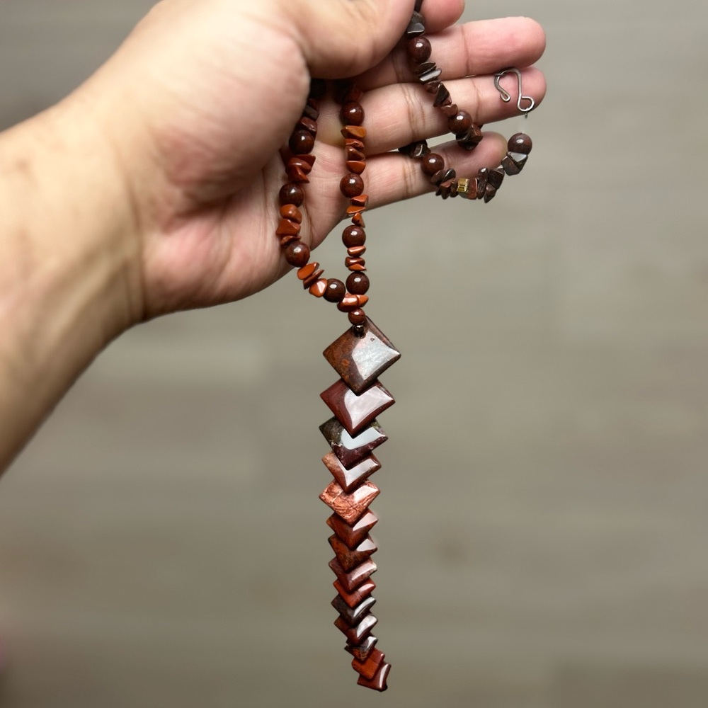 Red Jasper Statement Necklace and Bracelet